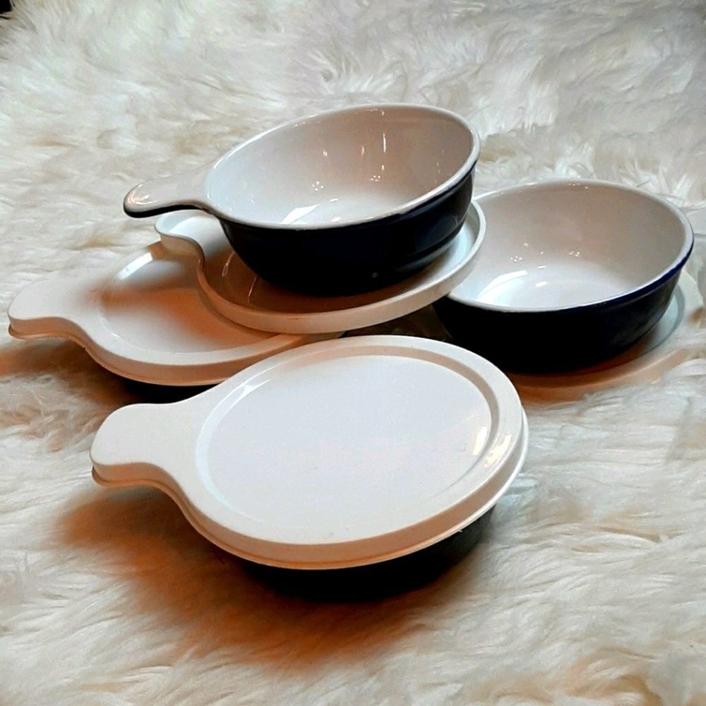 Crockware Serving Soup‎   Of  4 Soup Bowls New